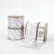 LaRibbons 2 1/2" Wired Ribbon | "Glitter Snowflake" White/Silver | 10 Yard Roll